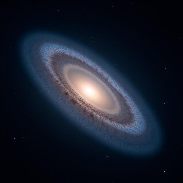 Галактика Андромеды через телескоп