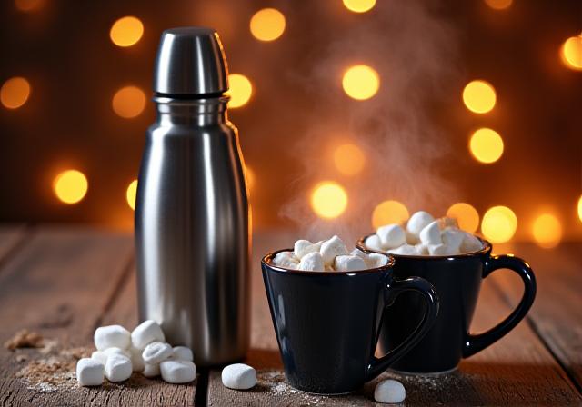 Корзины с закусками и горячим чаем