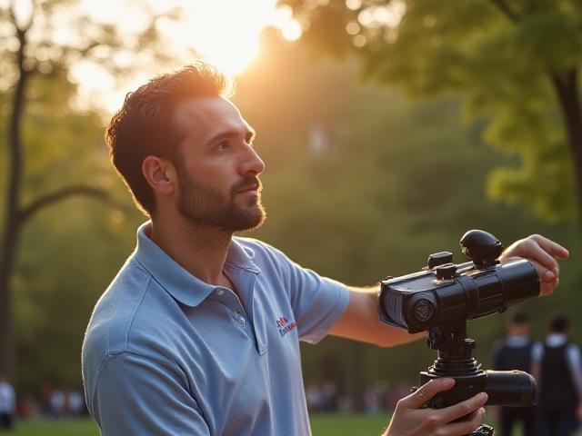 Гид демонстрирует безопасное использование солнечного телескопа